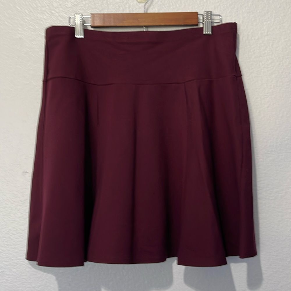 Nanette Lepore Burgundy Skirt 14